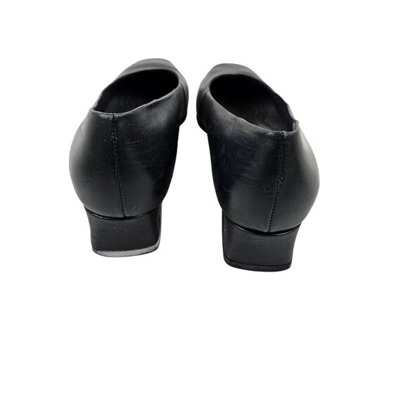 Easy Spirit Womens Size 7.5M Anti Gravity Blue Leather Square Toe Heels Brazil - Picture 3 of 8